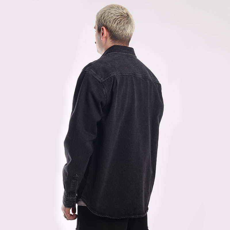 мужская черная рубашка Carhartt WIP Monsterey Shirt Jac I031916-black - цена, описание, фото 5